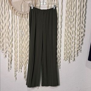 babette SF Green Pleated City Pant Size XS Wide Leg Lagenlook